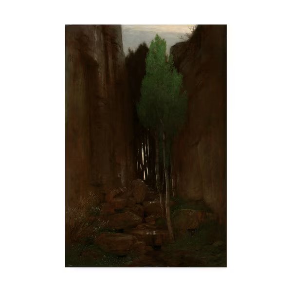 Arnold Bocklin 'Spring in a narrow gorge' Canvas Art, 12x19, Trademark Fine Art, Mfr#: AA01655-C1219GG